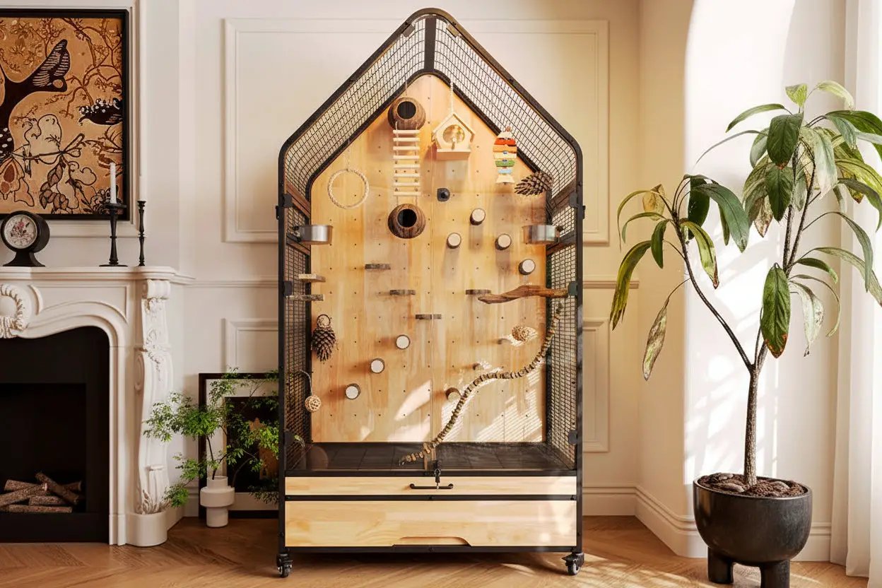 Maison Grande Luxe Vogelvolière met Interieur